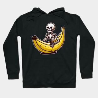 Skeleton On Banana Kayak Hoodie